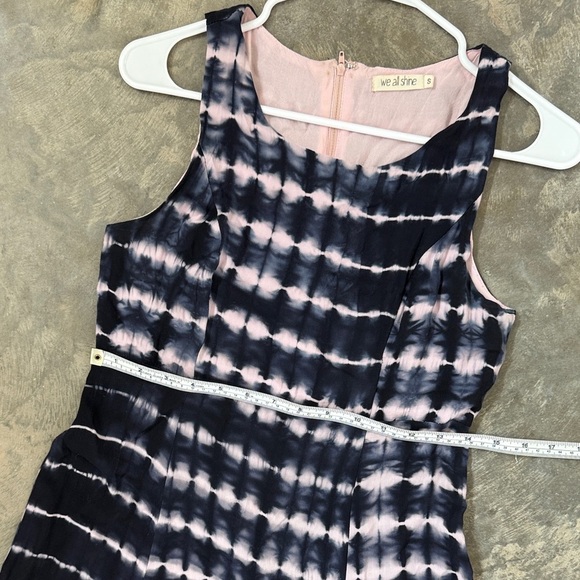Navy + Pink Tie Dye Dress - Picture 6 of 10